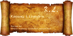 Kassay Lizandra névjegykártya